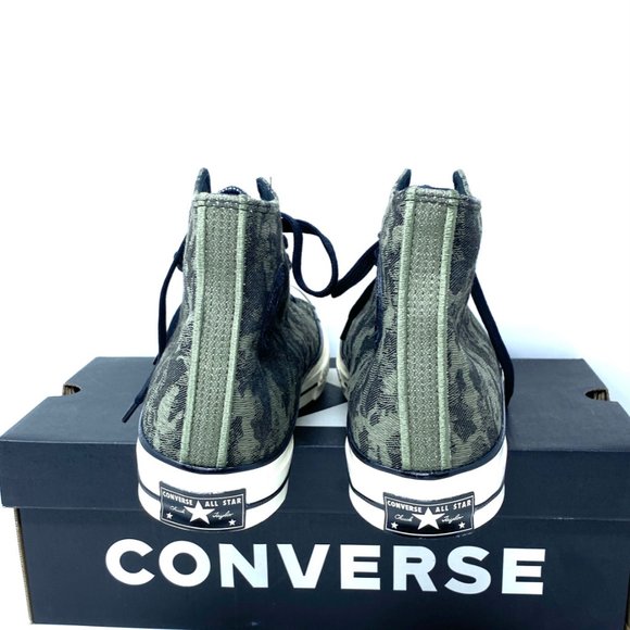 CONVERSE Men's Size 10.5 163233C Chuck 70 HI Black Textural Camo Canvas Sneakers - Picture 4 of 10